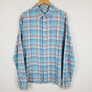 Faherty Pastel Plaid Long Sleeve Button Up Shirt